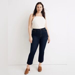 Madewell Curvy Cali Demi-Boot Jeans, Dark Blue, Size 29